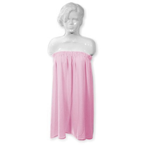ActiveShop Cotton Wrap Towel Robe For Beauty Treatments Pink - isolated on a white background