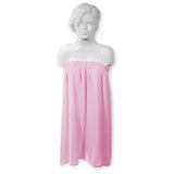 ActiveShop Cotton Wrap Towel Robe For Beauty Treatments Pink - isolated on a white background