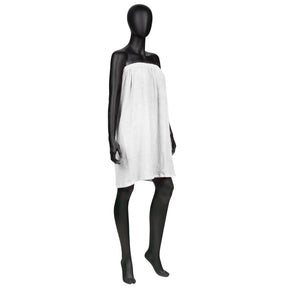 ActiveShop Cotton Wrap Towel Robe For Beauty Treatments White - isolated on a white background