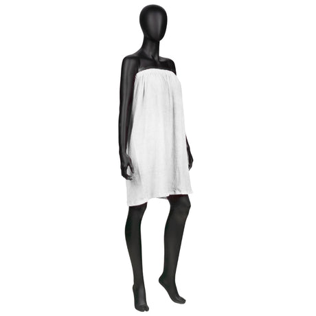 ActiveShop Cotton Wrap Towel Robe For Beauty Treatments White - isolated on a white background