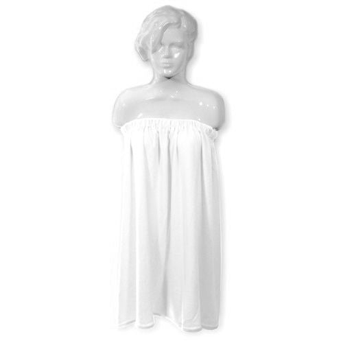 ActiveShop Cotton Wrap Towel Robe For Beauty Treatments White - isolated on a white background