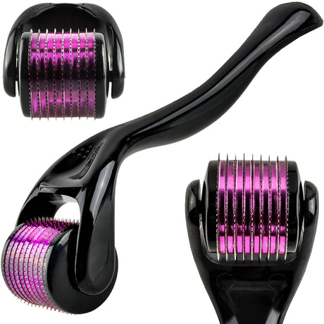 ActiveShop Derma Roller For Mesotherapy With 540 Steel Needles Black Various Sizes - isolated on a white background