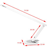ActiveShop Desk Led Lamp Slim White - dimensions and measurements shown