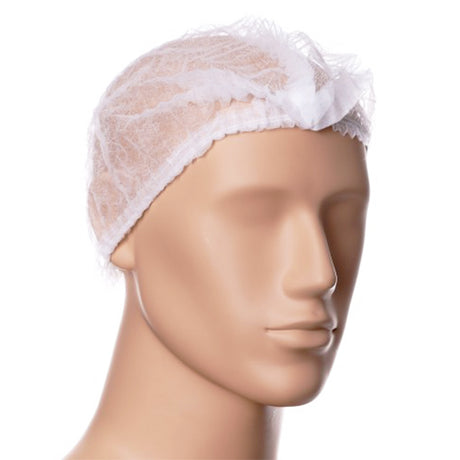 ActiveShop Disposable Hair Caps 100 pcs White - isolated on a white background