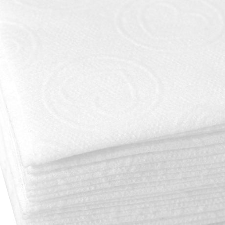ActiveShop Disposable Non-Woven Treatment Towels White Hearts 70 × 40cm - 20 Pack - displayed in a styled studio photograph