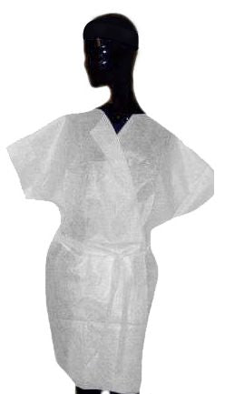 ActiveShop Disposable Short Sleeve Bathrobe - isolated on a white background