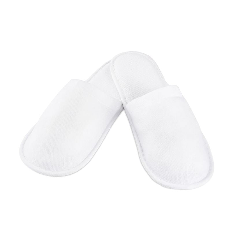 ActiveShop Disposable Terry Slippers White - isolated on a white background