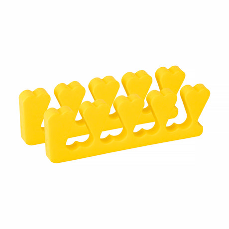 ActiveShop Disposable Toe Separators Yellow - 10 Pack - isolated on a white background