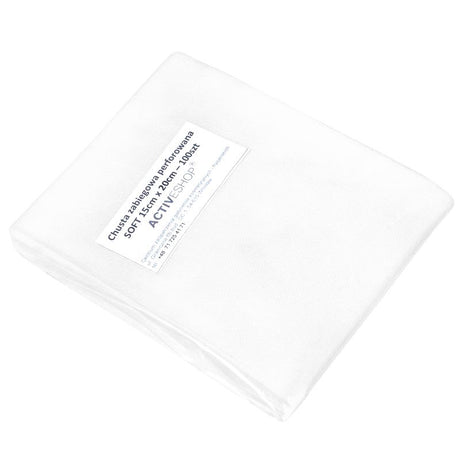 ActiveShop Disposable Treatment Drapes Perforated 100 pcs 15 × 20cm White - isolated on a white background
