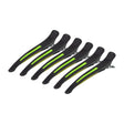 ActiveShop E-13 Hair Sectioning Clips 11.5cm Neon Mix - 6 Pack - isolated on a white background