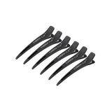 ActiveShop E-15 Carbon Hair Sectioning Clips 11.5cm Black - 10 Pack - isolated on a white background