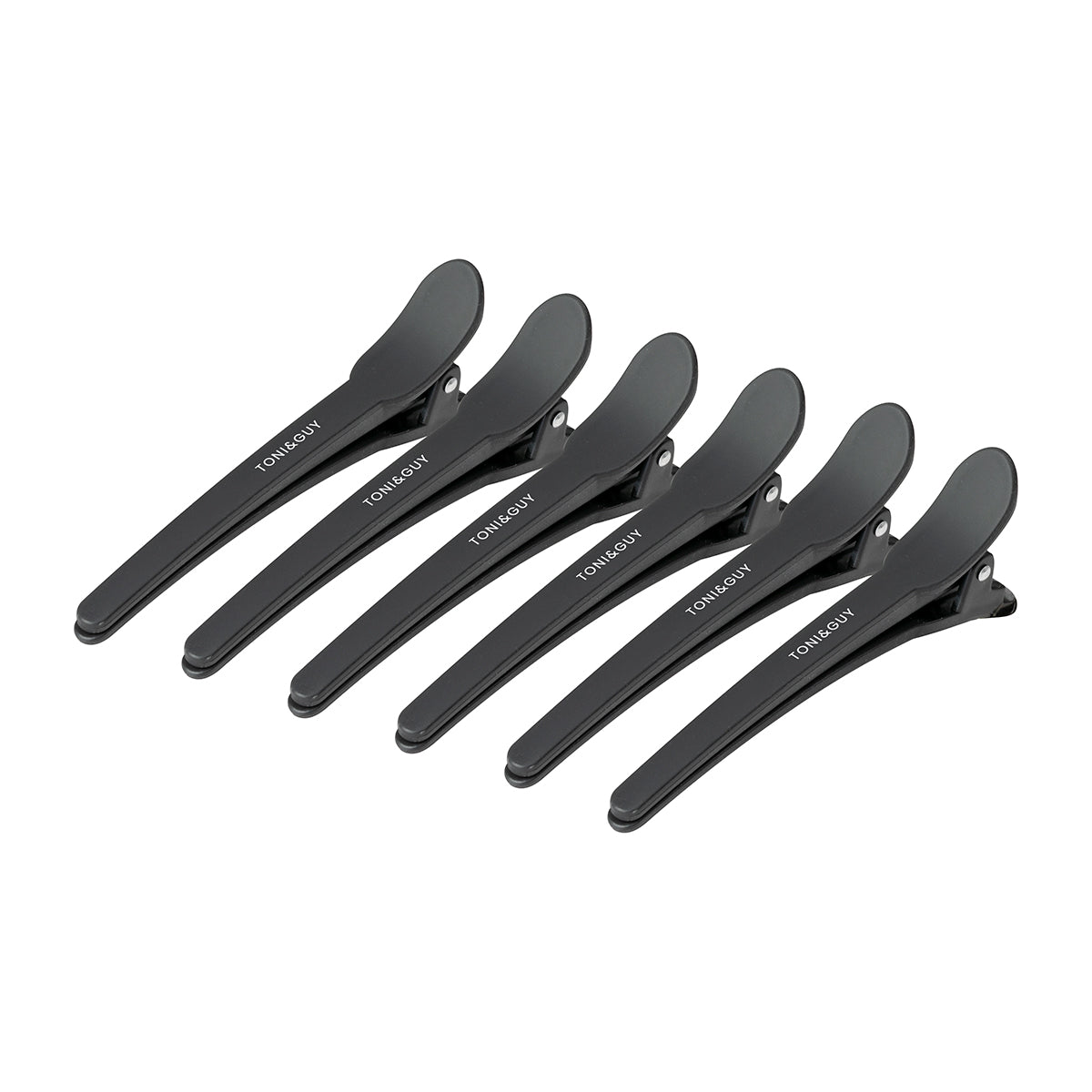 ActiveShop E-17 Hair Sectioning Clips 10.5cm Black - 6 Pack - isolated on a white background