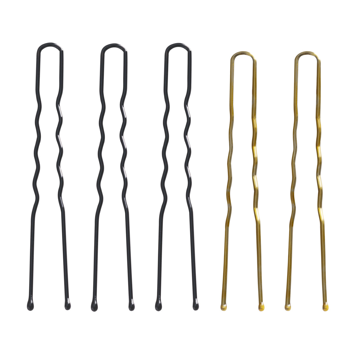 ActiveShop E-56 Hairpins 200 pcs Assorted Colours - arranged with the included components on a white background