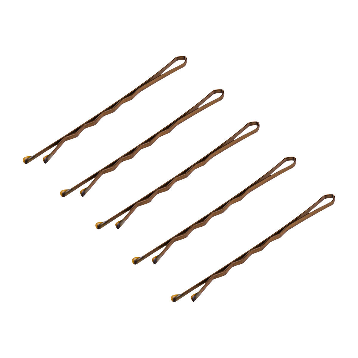 ActiveShop E-57 Gold Hairpins 120 pcs 5.6cm - arranged with the included components on a white background