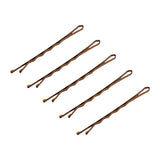 ActiveShop E-57 Gold Hairpins 120 pcs 5.6cm - arranged with the included components on a white background