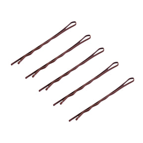 ActiveShop E-58 Copper Hairpins 120 pcs 5.6cm - arranged with the included components on a white background
