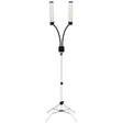 ActiveShop Eyelashes & Makeup LED Lamp Polluks II Black & Silver MSP-lD01 - LED treatment lamp with adjustable light arms on a white background