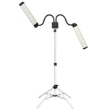 ActiveShop Eyelashes & Makeup LED Lamp Polluks II Black & Silver MSP-lD01 - LED treatment lamp with adjustable light arms on a white background