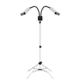 ActiveShop Eyelashes & Makeup LED Lamp Polluks II Black & Silver MSP-lD01 - LED treatment lamp with adjustable light arms on a white background