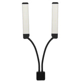 ActiveShop Eyelashes & Makeup LED Lamp Polluks II Black & Silver MSP-lD01 - LED treatment lamp with adjustable light arms on a white background