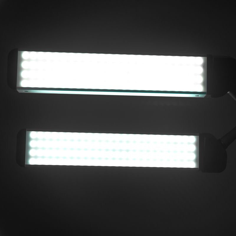 ActiveShop Eyelashes & Makeup LED Lamp Polluks II Black & Silver MSP-lD01 - LED treatment lamp with adjustable light arms on a white background
