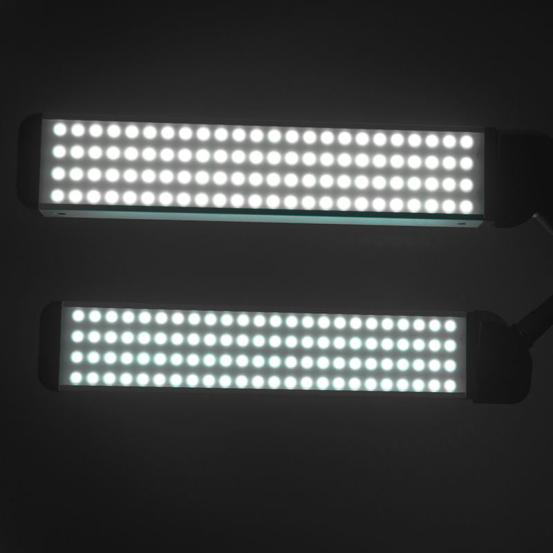 ActiveShop Eyelashes & Makeup LED Lamp Polluks II Black & Silver MSP-lD01 - LED treatment lamp with adjustable light arms on a white background