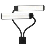 ActiveShop Eyelashes & Makeup LED Lamp Polluks II Black & Silver MSP-lD01 - LED treatment lamp with adjustable light arms on a white background