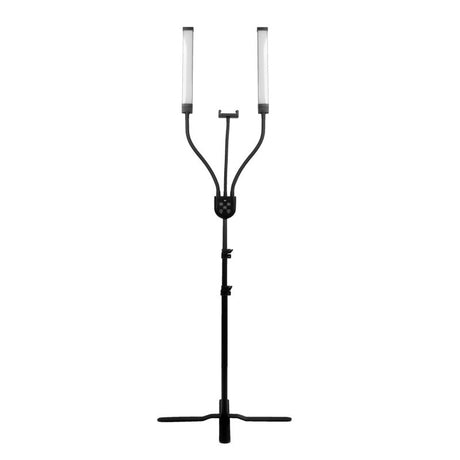 ActiveShop Eyelashes & Makeup LED Lamp Polluks IV Black MSP-MJ-02 - LED treatment lamp with adjustable light arms on a white background