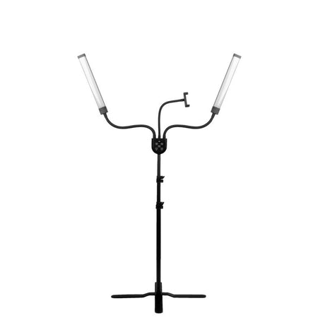ActiveShop Eyelashes & Makeup LED Lamp Polluks IV Black MSP-MJ-02 - LED treatment lamp with adjustable light arms on a white background