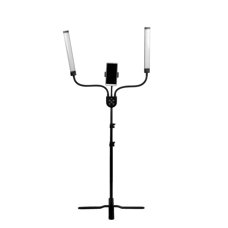 ActiveShop Eyelashes & Makeup LED Lamp Polluks IV Black MSP-MJ-02 - LED treatment lamp with adjustable light arms on a white background