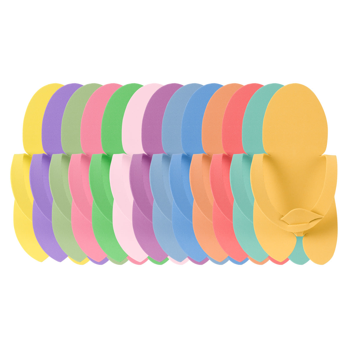 ActiveShop Foam Toe Separators - 10 Pairs Assorted Colours - isolated on a white background