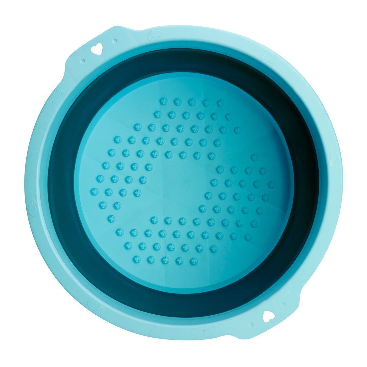ActiveShop Foldable Pedicure Bowl Blue - pedicure bowl shown from above on a white background