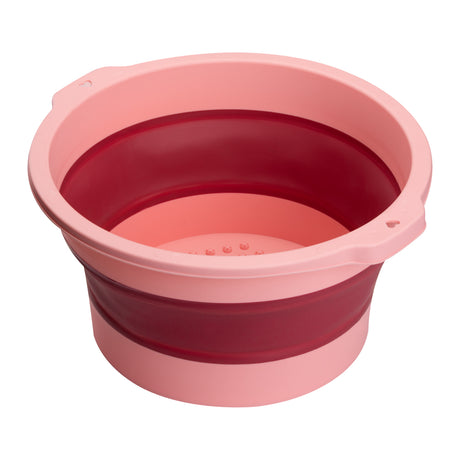 ActiveShop Foldable Pedicure Bowl Pink - pedicure bowl shown from above on a white background