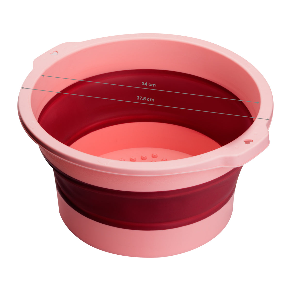 ActiveShop Foldable Pedicure Bowl Pink - pedicure bowl shown from above on a white background