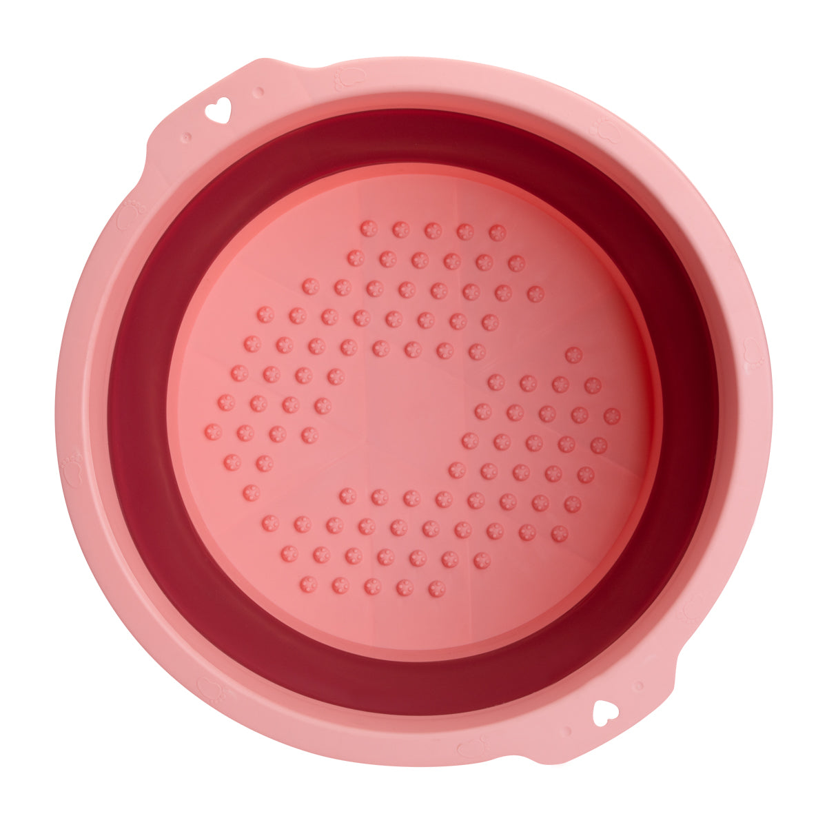 ActiveShop Foldable Pedicure Bowl Pink - pedicure bowl shown from above on a white background