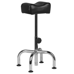 ActiveShop Footrest for Pedicure AM-5012C Black - full product view at an angle on a white background