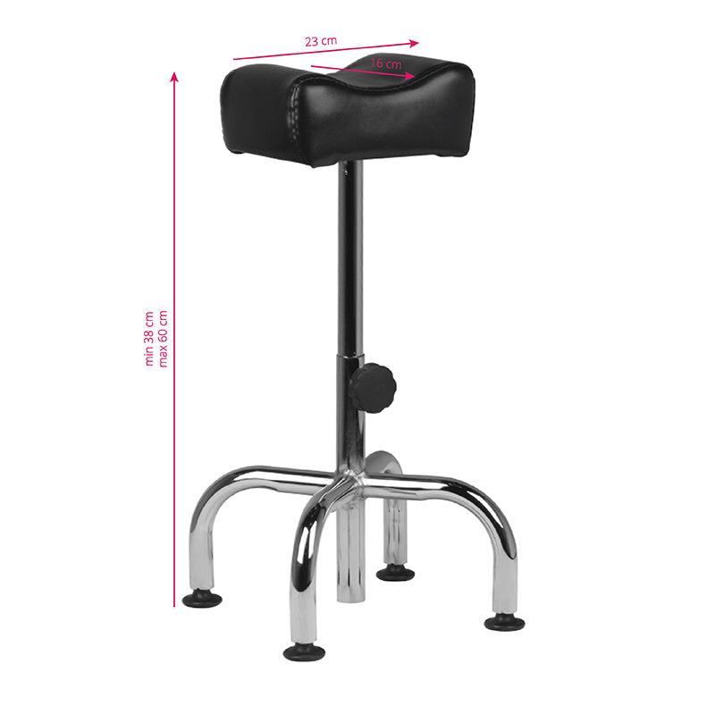 ActiveShop Footrest for Pedicure AM-5012C Black - full product view on a white background