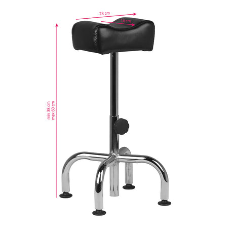 ActiveShop Footrest for Pedicure AM-5012C Black - full product view on a white background