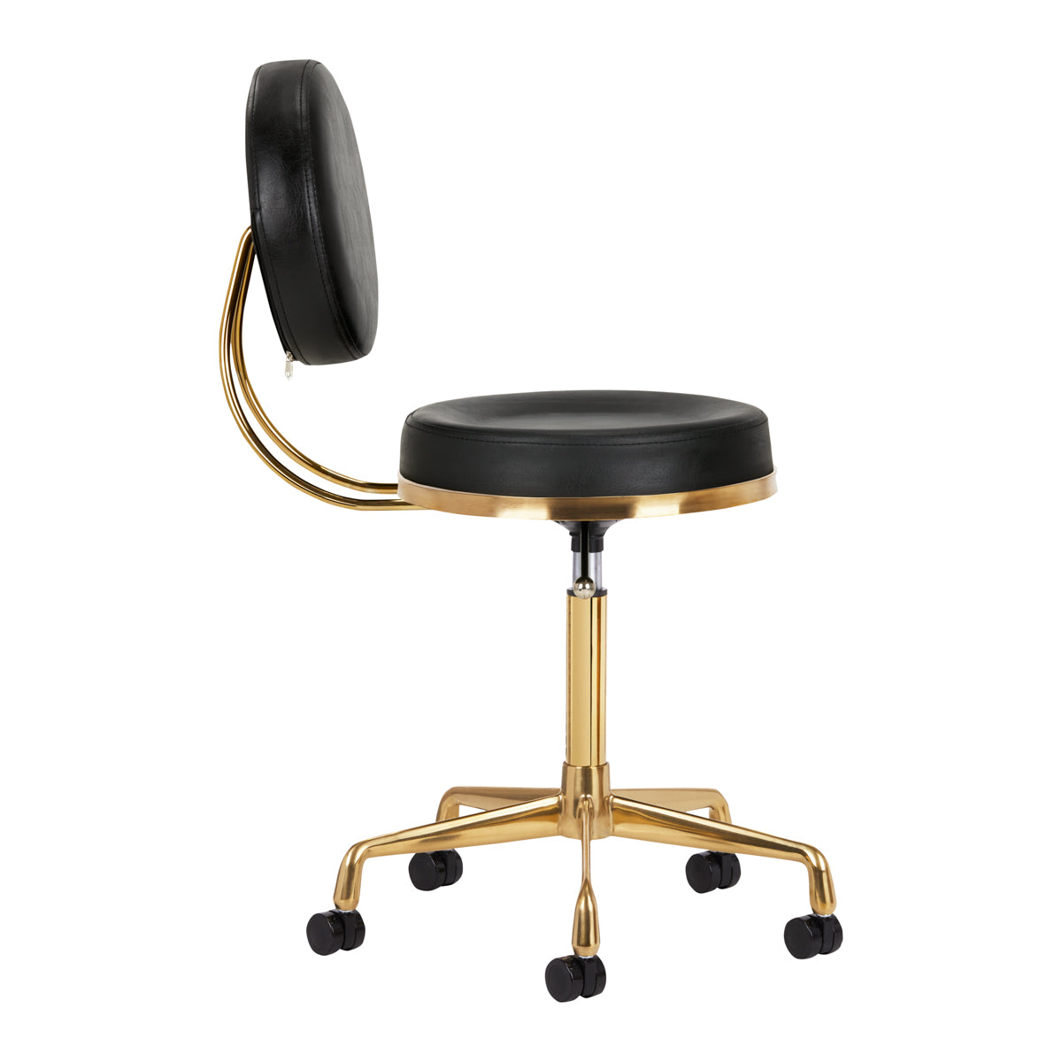 ActiveShop H5 Beauty Chair Black & Gold - full product view on a white background