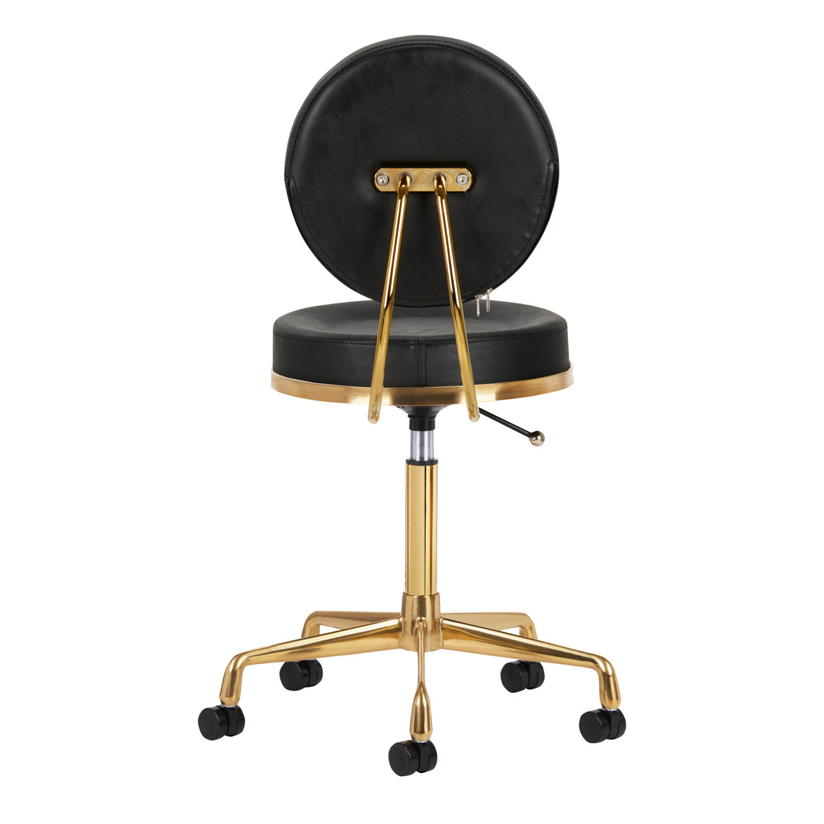 ActiveShop H5 Beauty Chair Black & Gold - close-up of the upholstery and adjustment details