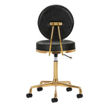ActiveShop H5 Beauty Chair Black & Gold - close-up of the upholstery and adjustment details