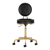 ActiveShop H5 Beauty Chair Black & Gold - close-up of the upholstery and adjustment details