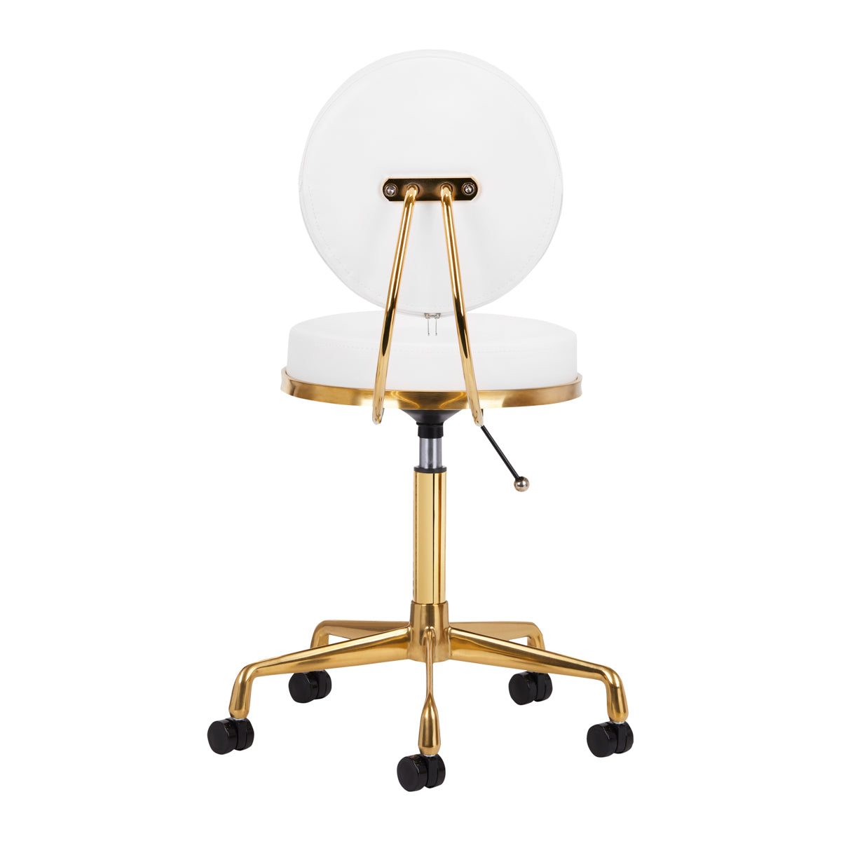 ActiveShop H5 Beauty Chair White & Gold - full product view on a white background