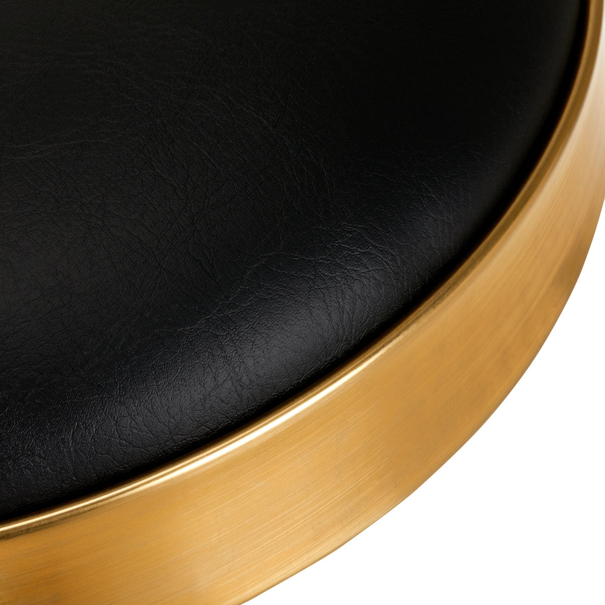 ActiveShop H7 Beauty Stool Black & Gold - close-up of the upholstery and construction details
