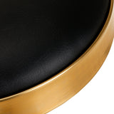 ActiveShop H7 Beauty Stool Black & Gold - close-up of the upholstery and construction details