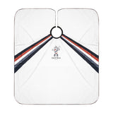 ActiveShop Hairdressing Cape J-33 - arranged with the included components on a white background