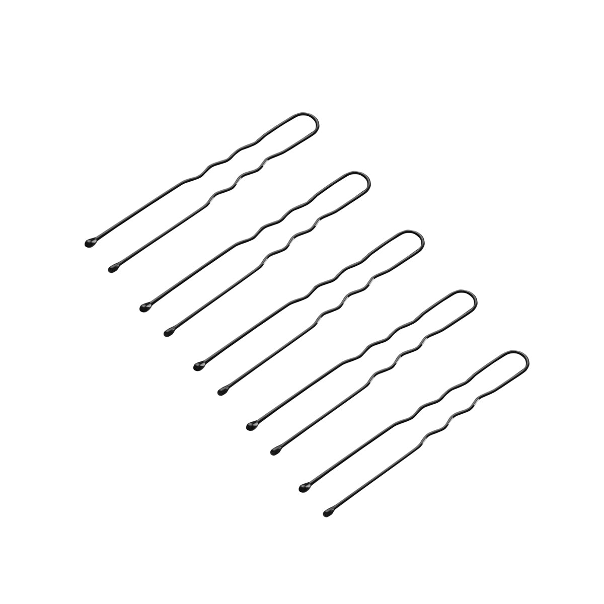 ActiveShop Hairpins E-65 300 pcs 5cm Black - isolated on a white background