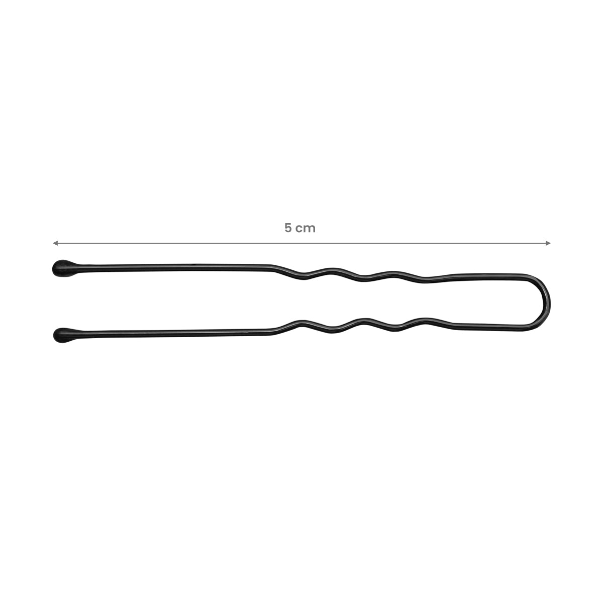 ActiveShop Hairpins E-65 300 pcs 5cm Black - isolated on a white background