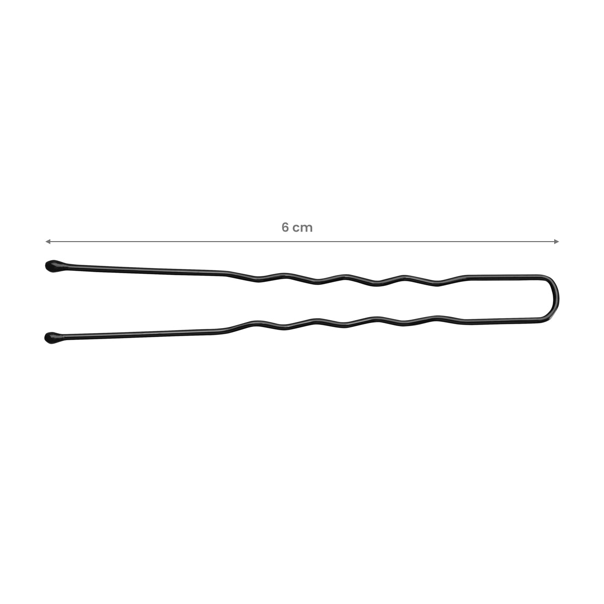 ActiveShop Hairpins E-65 300 pcs 6cm Black - isolated on a white background