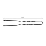 ActiveShop Hairpins E-65 300 pcs 6cm Black - isolated on a white background